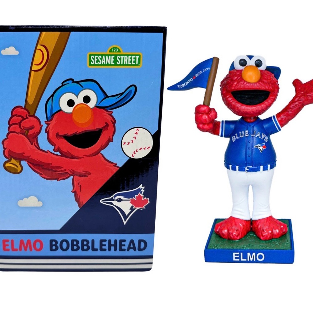 BNIB Sesame Street Elmo Blue Jays Bobblehead